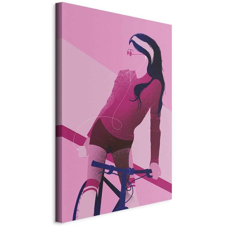 CONFIGURABLE PÄÄTUOTE - Taulu - Woman on Bicycle (1 Part) Vertical 14357