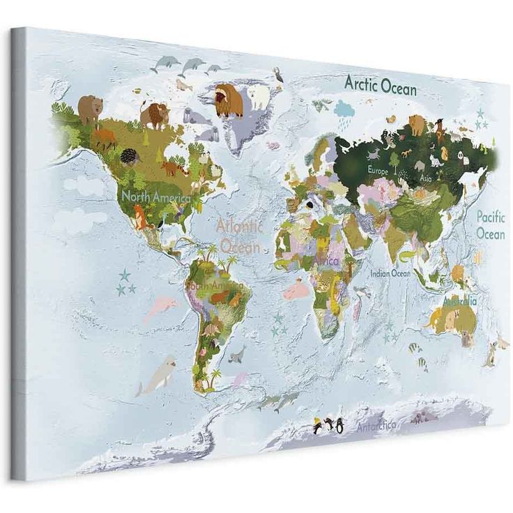 CONFIGURABLE PÄÄTUOTE - Taulu - World Animals (1 Part) Wide 87170