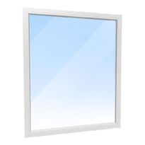 PVC-ikkuna Arutech Gealan Linear, kiinteä, 3-lasinen, valkoinen, mittatilaus