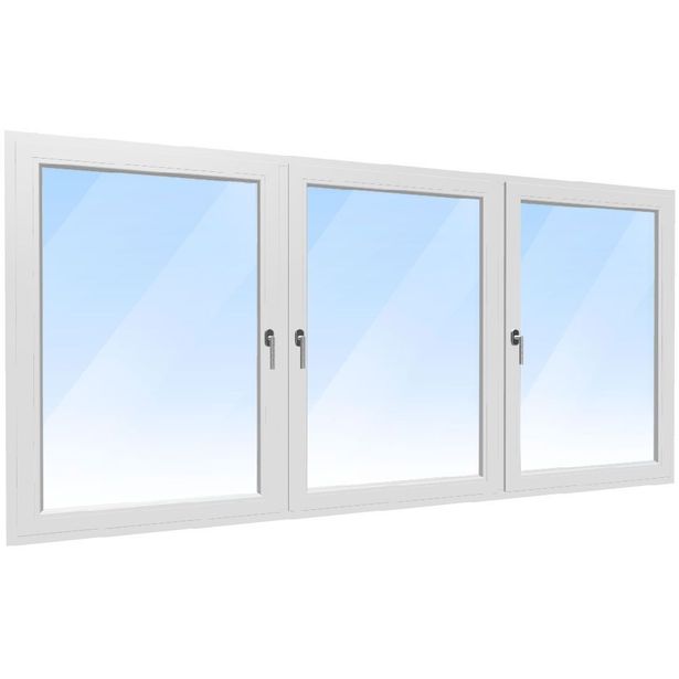 PVC-ikkuna Arutech Gealan Linear, 3-puite, 3K, mittatilaus