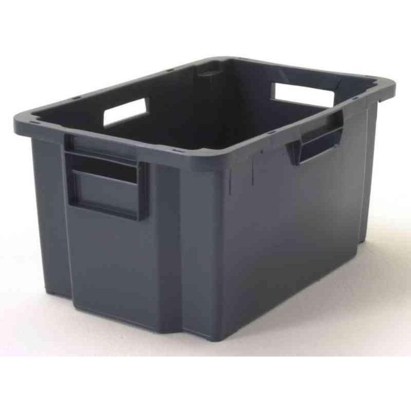 Muovinen muuttolaatikko, 600x400x300mm, muovia, harmaa