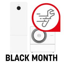 Ilma-vesilämpöpumppu Bosch Compress 5800 AW, 9kW &amp; 7kW + ilma-vesilämpöpumpun perusasennus