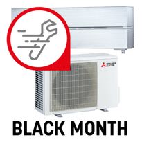 Ilmalämpöpumppu Mitsubishi Electric LN25 HERO 2.0, valkoinen + ilmalämpöpumpun perusasennus