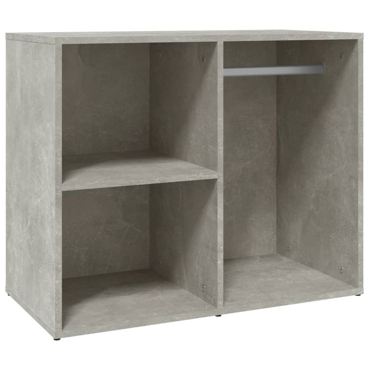 Asustehyllykkö betoninharmaa 80x40x65 cm tekninen puu (08850)
