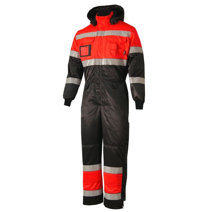 Talvihaalari Atex 6812, Hi-Vis, henkilökorttipidike, punainen/musta