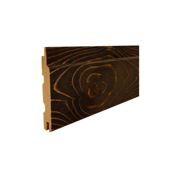 Sisustus-/saunapaneeli Aureskoski Aure STP, 15x95x2400mm, HVS, KD, kuusi, saunasuojattu, harjattu terva