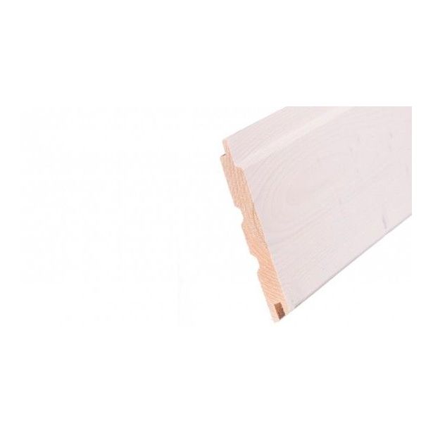 Sisustuspaneeli Aureskoski Aure STP PN Premium, 14x120x3870mm, päätypontattu, kuusi, valkolakattu