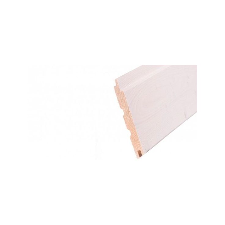Sisustuspaneeli Aureskoski Aure STP PN Premium, 14x120x3870mm, päätypontattu, kuusi, valkolakattu