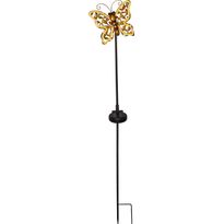 Aurinkokennokoristevalaisin Star Trading Linny Butterfly, 800x180x110mm, pronssi