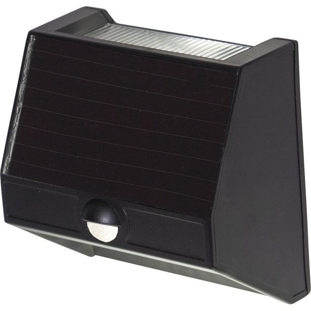 Aurinkokennoseinävalaisin Star Trading Wally 110x110x60mm liiketunnistin musta