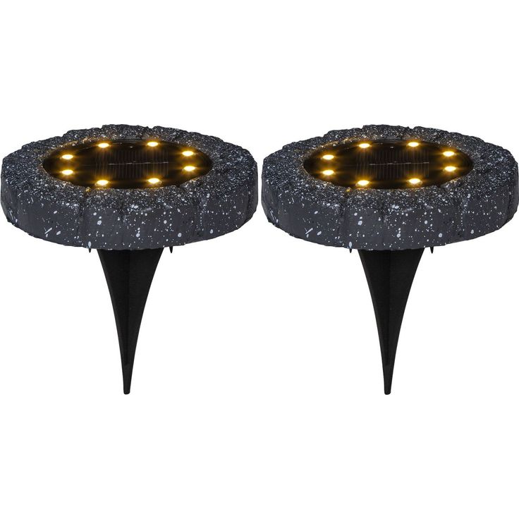 Aurinkokennovalaisin Star Trading Lawnlight Ø11cm 2 kpl musta