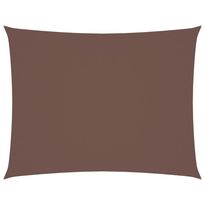 Aurinkopurje Oxford-kangas suorakaide 6x8 m ruskea (35828)