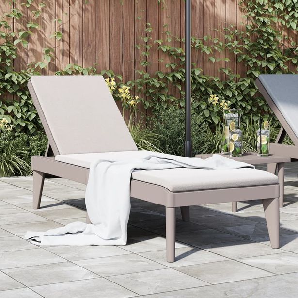 Aurinkotuoli cappuccino 186x60x29 cm PP