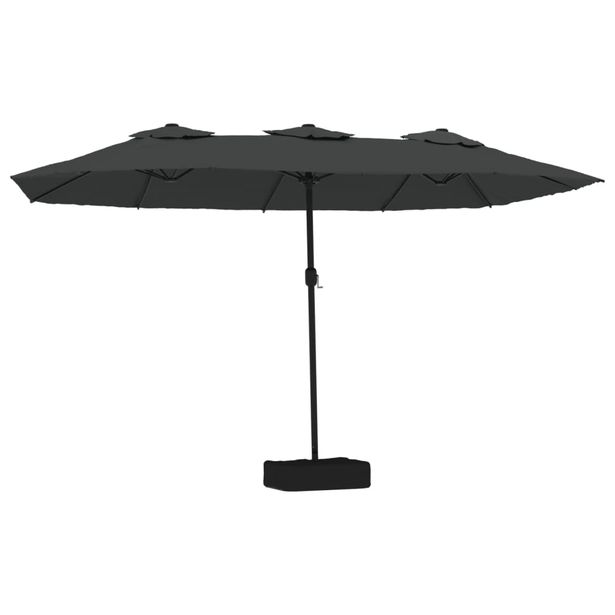 Aurinkovarjo kaksipäinen LED-valot antrasiitti 449x245 cm (62955)