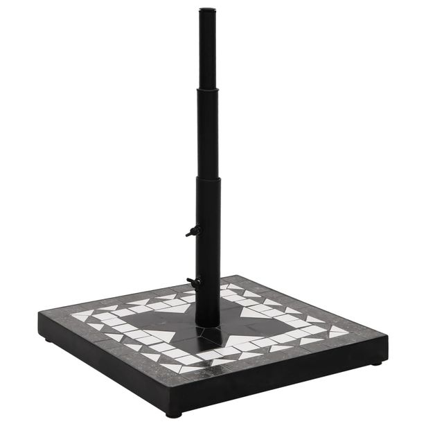 Aurinkovarjon jalka mustavalkoinen neliö 12 kg (62224)