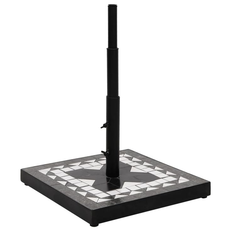 Aurinkovarjon jalka mustavalkoinen neliö 12 kg (62224)