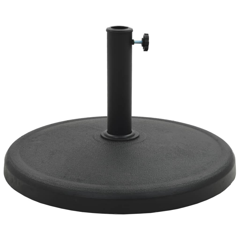 Aurinkovarjon jalka polyresiini 19 kg pyöreä musta (45197)