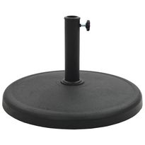 Aurinkovarjon jalka polyresiini 19 kg pyöreä musta (45197)