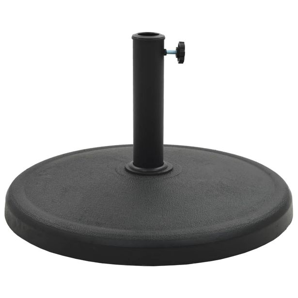 Aurinkovarjon jalka polyresiini 19 kg pyöreä musta (45197)