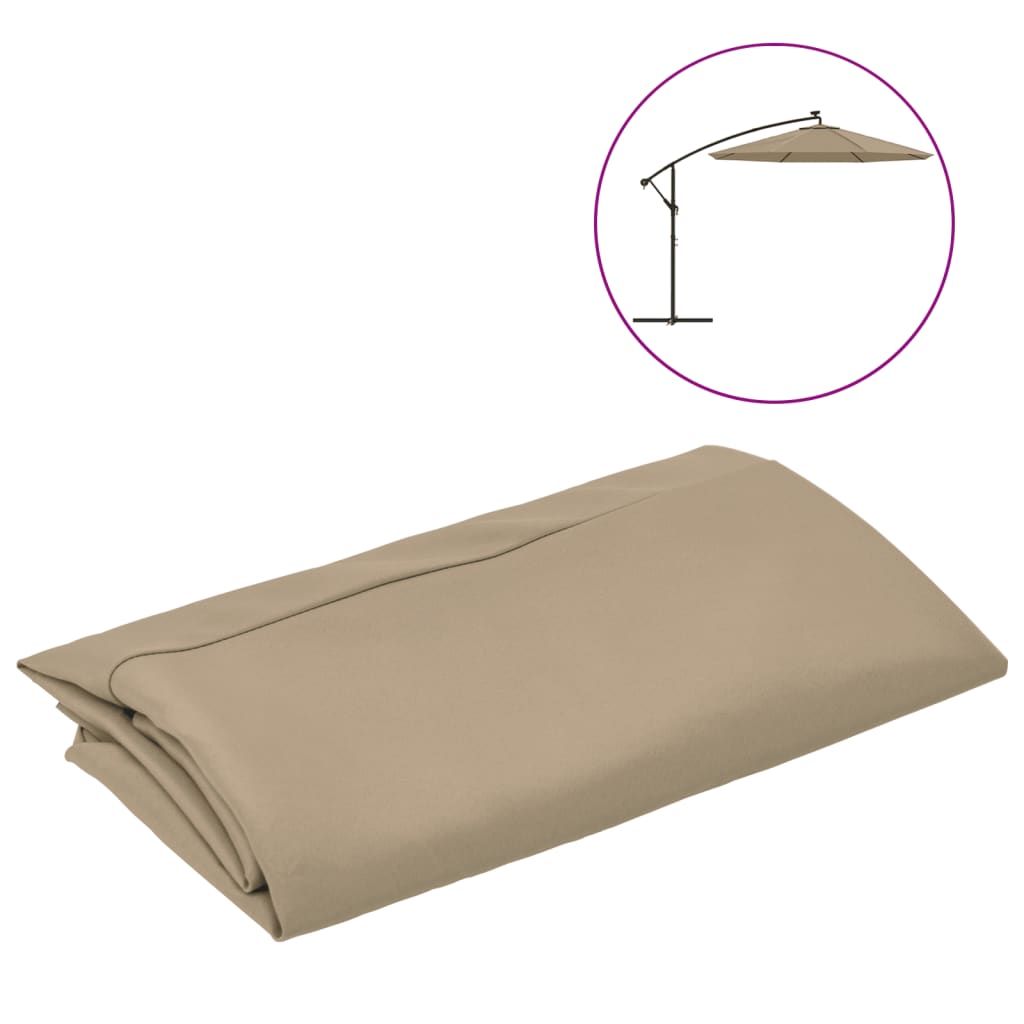 Aurinkovarjon vaihtokangas taupe 300 cm (13806)