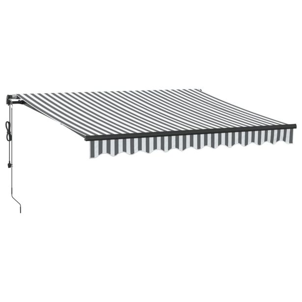 Automaattimarkiisi antrasiitti/valkoinen 300x250 cm (10225)