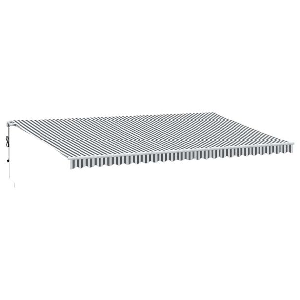 Automaattimarkiisi antrasiitti/valkoinen 600x300 cm (10242)