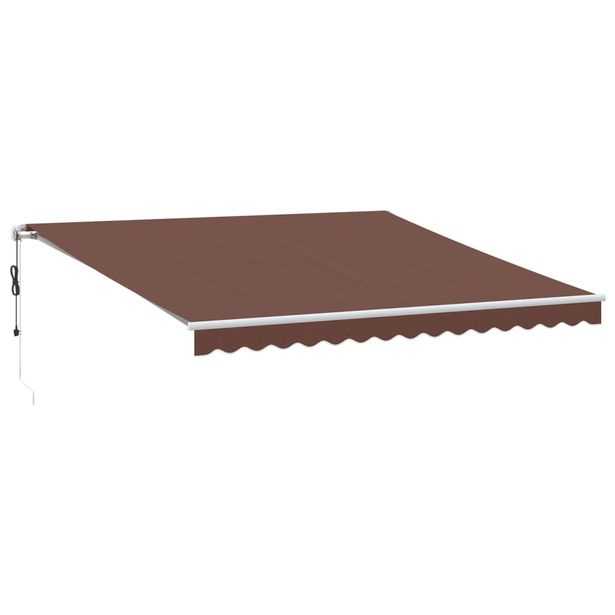 Automaattimarkiisi LED ruskea 400x300 cm (15380)