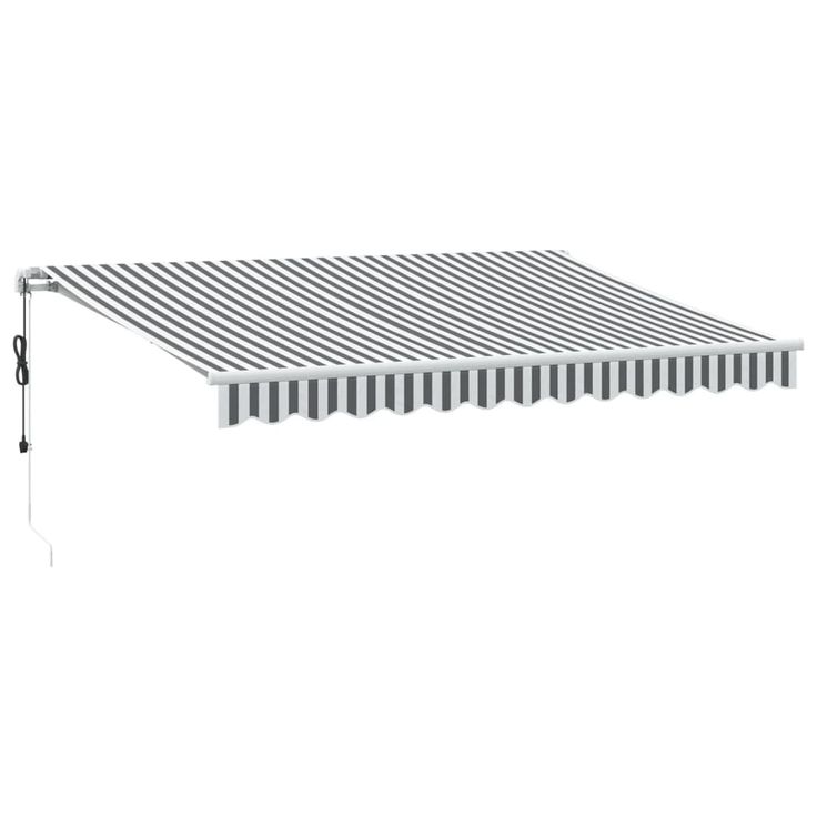 Automaattimarkiisi LEDillä antrasiitti/valkoinen 350x250 cm (15783)