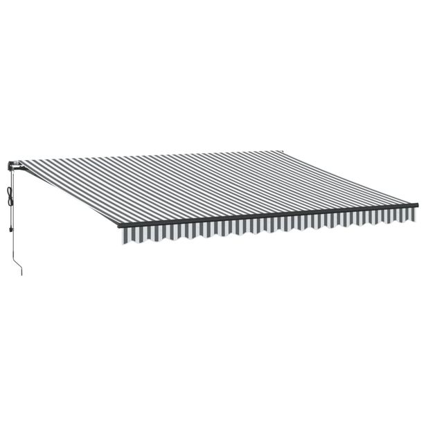 Automaattimarkiisi LEDillä antrasiitti/valkoinen 450x350 cm (15815)