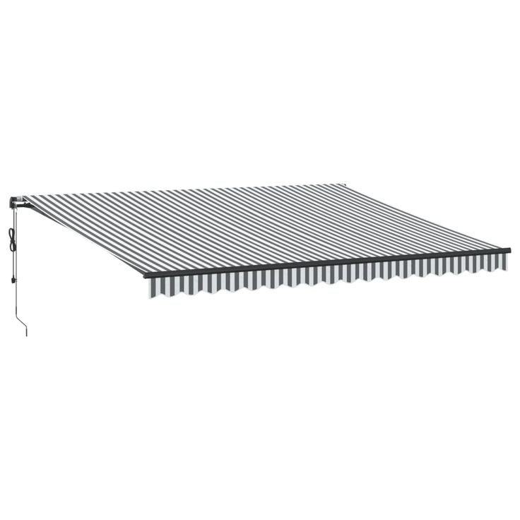 Automaattimarkiisi LEDillä antrasiitti/valkoinen 450x350 cm (15815)