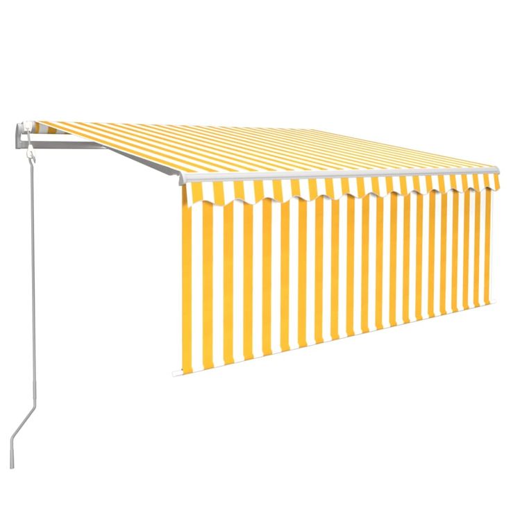 Automaattimarkiisi verho/LED/tuulisensori 3,5x2,5 m keltavalk.   (69293)