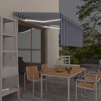 Markiisi automaattikelauksella, tuulisensorilla, LED-valoilla, 3-3,5x2,5m, eri kokoja ja värejä