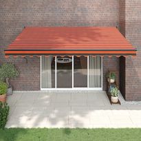 Automaattisesti sisäänkelattava markiisi oranssirusk. 4,5x3 m