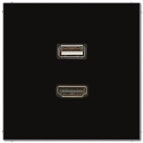 AV-rasia Ensto Intro - MALS1163 HDMI/USB musta