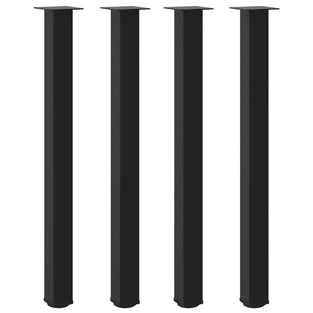 Baaripöydän jalat 4 kpl musta 110-112 cm teräs (12480)