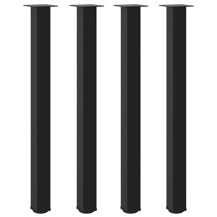 Baaripöydän jalat 4 kpl musta 110-112 cm teräs (12480)