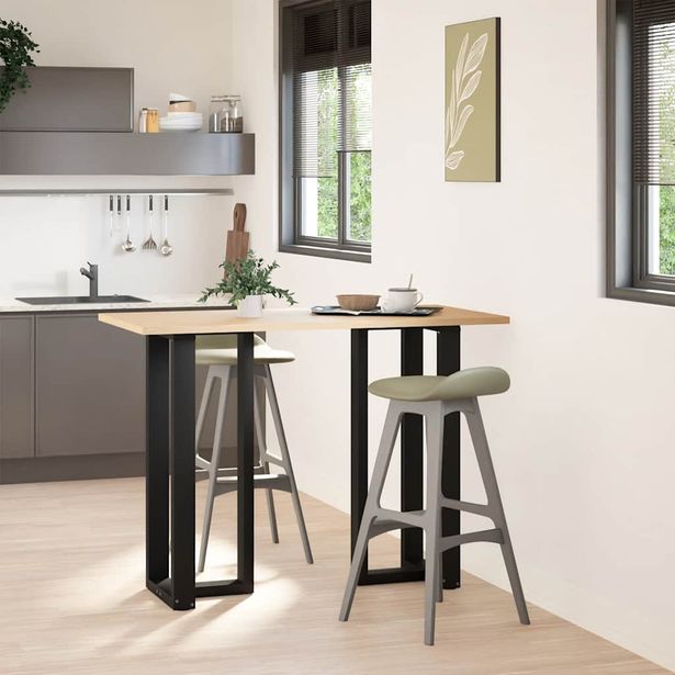 Baaripöydän jalat T-muotoiset 2 kpl 40x35x(100-101)cm teräs (13084)