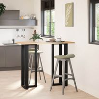Baaripöydän jalat T-muotoiset 2 kpl 40x35x(110-111) cm teräs (13096)