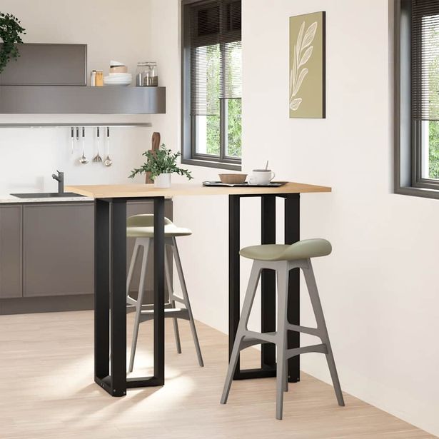 Baaripöydän jalat T-muotoiset 2 kpl 40x35x(110-111) cm teräs (13096)
