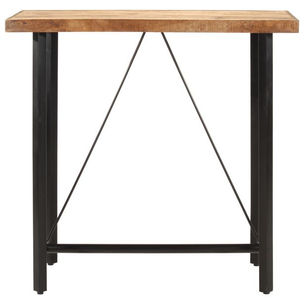 Baaripöytä 110x55x107 cm täysi mangopuu ja rauta (56381)