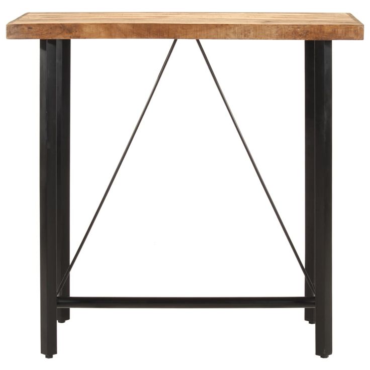 Baaripöytä 110x55x107 cm täysi mangopuu ja rauta (56381)