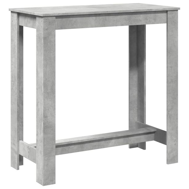 Baaripöytä betoninharmaa 102x50x103,5 cm tekninen puu (54412)