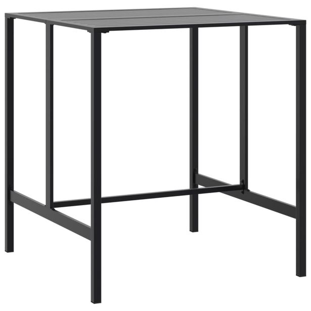 Baaripöytä musta 100x100x110 cm jauhemaalattu teräs (09269)