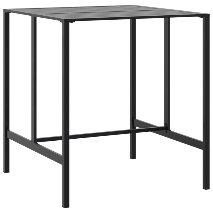 Baaripöytä musta 100x100x110 cm jauhemaalattu teräs (09269)