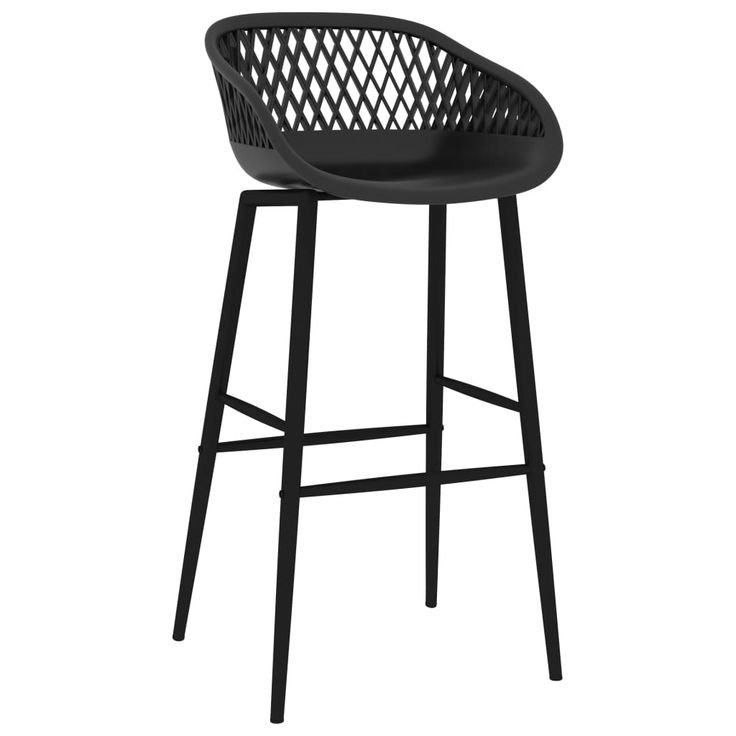 Baarituolit 2 kpl musta (48149)