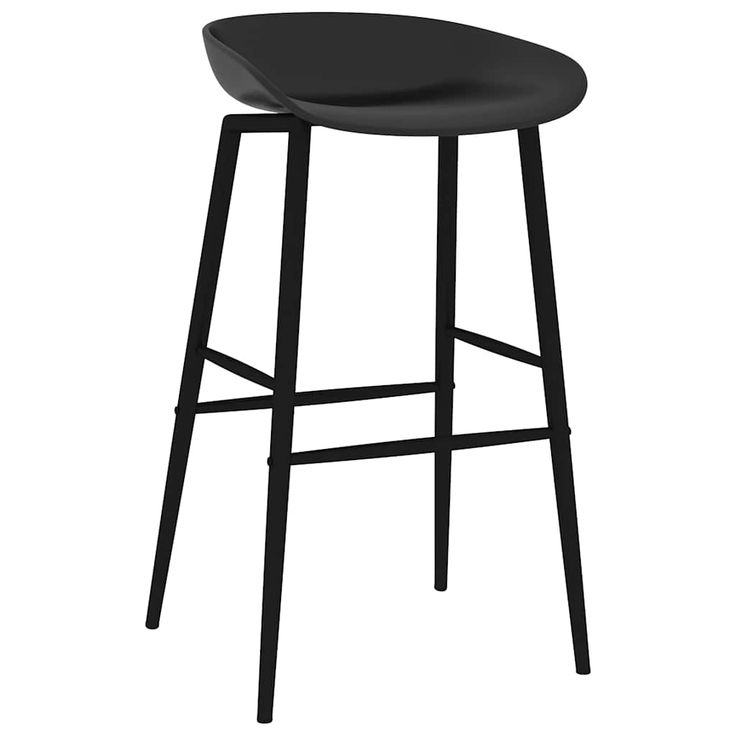 Baarituolit 2 kpl musta (48155)