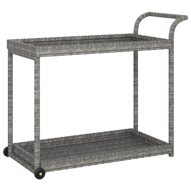Baarivaunu harmaa 100x45x83 cm polyrottinki (16667)