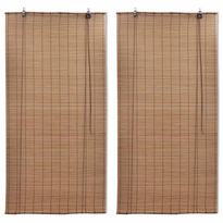 Bambu rullaverhot 2kpl 120 x 220 cm ruskea