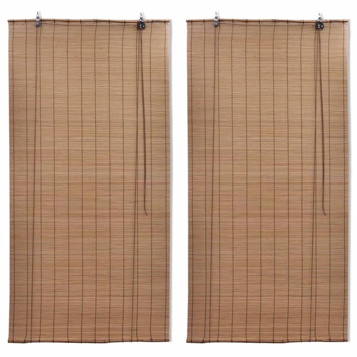 Bambu rullaverhot 2kpl 120 x 220 cm ruskea