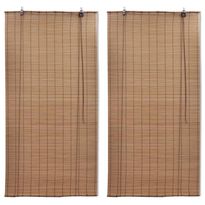 Bambu rullaverhot 2kpl 150 x 220 cm ruskea